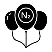 Modern design icon of nitrogen balloons vector