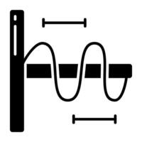An icon design of wavelength chart vector