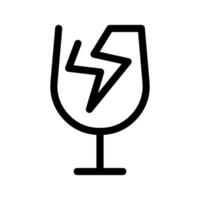 fragile icon illustration vector