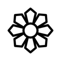 Sun Icon , Line Style, Black and White Illustration vector