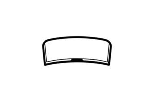 A black and white image of a curved object vector