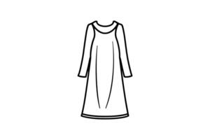 A black and white drawing of a dress vector