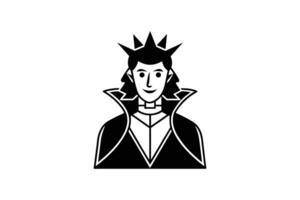 A black and white illustration of a man in a tuxedo vector