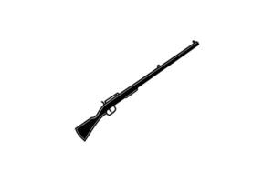 A gun is shown on a white background vector