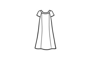 A drawing of a dress on a hanger vector