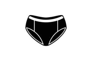 A black and white illustration of a pair of underwear vector