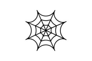 Spiderweb Silhouette on White Background for Halloween Decoration vector
