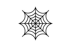 Spiderweb Illustration on White Background in Silhouette Style vector