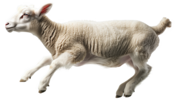 a sheep is jumping on a transparent background png