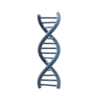 3D illustration of blue DNA double helix structure, showcasing iconic twisted ladder shape. image highlights intricate design of genetic material, emphasizing its scientific significance png