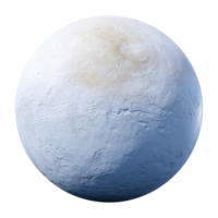 Frosty, icy planet with smooth, textured surface and subtle color variations, resembling frozen celestial body in space png