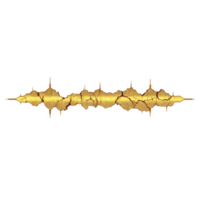 dourado rachadura padronizar com irregular arestas e intrincado detalhes, semelhante a relâmpago parafuso ou fratura linha, conjunto contra transparente fundo. Projeto é ambos elegante e dinâmico png