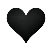 Simple black heart shape on transparent background, symbolizing love, affection, or emotion. minimalist design can be used for various creative projects or digital art png