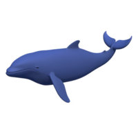 3D illustration of blue whale, showcasing its massive size and streamlined body. whale is depicted in calm, serene manner, highlighting its gentle nature png