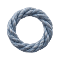 circular, trançado corda formulários desatado laço, exibindo Está robusto textura e intrincado tecelagem. corda azul matiz acrescenta toque do cor, realçando Está visual apelo png