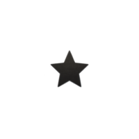 Black star icon with simple, minimalist design on transparent background, perfect for use in digital projects or as decorative element png