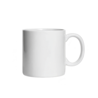Plain white ceramic mug with simple design, perfect for coffee or tea, isolated on transparency background. mug minimalist style makes it versatile for any kitchen setting png