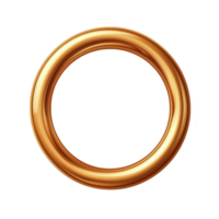 brilhante dourado anel com suave, polido superfície, simbolizando elegância e luxo. circular forma representa eternidade e unidade, frequentemente associado com casamentos e compromissos png