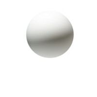 White ping pong ball isolated on transparency background, showcasing its smooth surface and spherical shape. minimalistic design highlights simplicity and elegance of object png