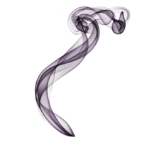 Swirling, abstract smoke design in shades of purple and black creates dynamic and elegant visual. flowing curves and translucent layers evoke sense of movement and mystery png