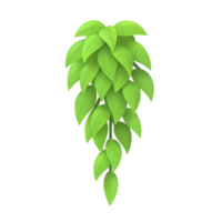 Cluster of vibrant green leaves forms cascading pattern, resembling lush vine or hanging plant. leaves are layered, creating sense of depth and natural beauty png