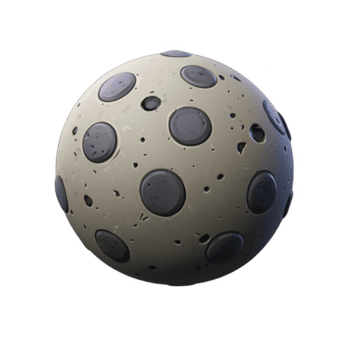 sfärisk objekt liknar måne med kratrar och cirkulär mönster, terar texturerad yta och blanda av grå och beige toner. design är abstrakt och konstnärlig png