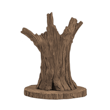 realistico albero ceppo con strutturato abbaiare e multiplo rami, in piedi su circolare base, evoca rustico e naturale tatto. dettagliato legna grano Aggiunge autenticità png