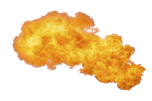 Vibrant explosion of orange and yellow flames creates dynamic and intense visual effect, capturing energy and movement of fire png