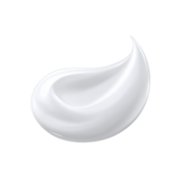 Swirl of smooth, white cream with glossy texture, isolated on transparent background, perfect for skincare or cosmetic product design png
