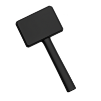 Black rectangular sign with handle, often used for labeling or displaying information in various settings. simple design allows for easy customization and visibility png