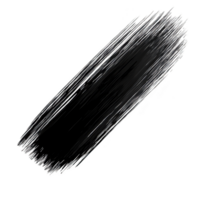 Textured black brushstroke on transparent background, resembling paint stroke with rough edges. brushstroke is dynamic and artistic, suitable for design projects png