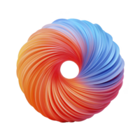 vibrante, rodopiando abstrato Projeto apresentando gradiente do laranja e azul matizes, criando dinâmico e olho pegando padronizar. circular forma acrescenta sentido do movimento e energia png