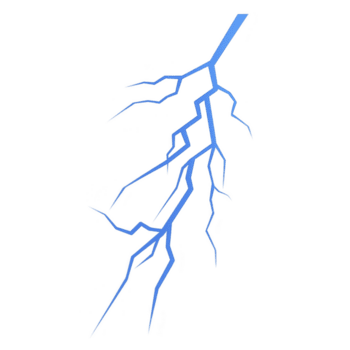 Impressionante blu fulmine bullone con frastagliato bordi su trasparente sfondo, simboleggiante energia e energia. grassetto design è ideale per dinamico e elettrizzante temi png