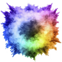 vibrante explosão do colorida fumaça formulários circular padronizar Misturando tons do azul roxa Rosa laranja amarelo e verde criando dinâmico e enérgico visual efeito png