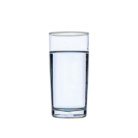 Clear glass filled with water stands against plain background, showcasing simplicity and purity. transparent liquid reflects light, emphasizing clean and refreshing nature of water png