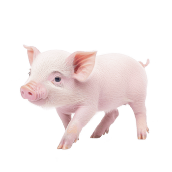 carino rosa maialino sta su trasparenza sfondo, in mostra suo piccolo dimensione e adorabile caratteristiche. maialino morbido pelliccia e curioso espressione Inserisci per suo fascino png