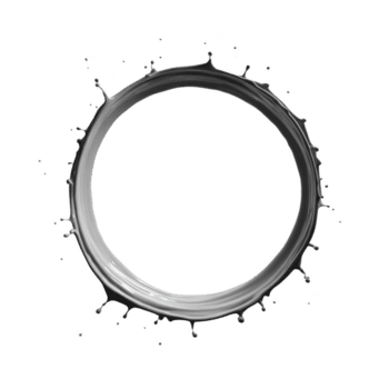 kreisförmig Spritzen von Flüssigkeit schafft dynamisch und künstlerisch Design gegen Transparenz Hintergrund, präsentieren Flüssigkeit Bewegung und Symmetrie. einfarbig Palette fügt hinzu modern und glatt berühren png