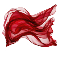 fluindo vermelho tecido cria dinâmico e elegante onda gostar padronizar contra transparência fundo, evocando sentido do movimento e graça png