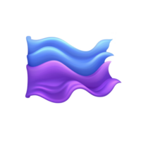 Vibrant, abstract illustration of flowing blue and purple waves, creating dynamic and fluid design. smooth, wavy lines convey sense of movement and energy png