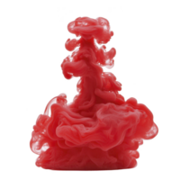 vibrante vermelho tinta nuvem redemoinhos graciosamente dentro água, criando abstrato e hipnotizante padronizar. fluido movimento e rico cor evocar sentido do criatividade e dinâmico energia png