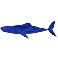 Stylized blue whale illustration with bold lines and minimalist design, showcasing majestic marine creature in side profile. image highlights whale streamlined body and distinct features png