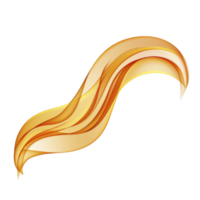 Flowing abstract design with layered orange and yellow waves creates dynamic and energetic visual. smooth curves and gradient colors evoke sense of movement and fluidity png