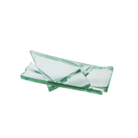 Broken glass shards isolated on transparency background, showcasing sharp edges and transparent texture. fragments are arranged in scattered manner, highlighting their jagged nature png