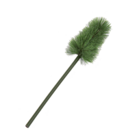 Green bottle brush with long handle, designed for cleaning bottles and narrow containers, isolated on transparency background. bristles are dense and arranged in cylindrical shape png