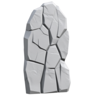Tall, abstract stone sculpture with geometric facets and rough texture stands upright, resembling modern art piece. monochromatic gray color adds minimalist and contemporary feel png