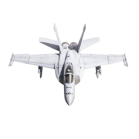 Sleek military jet fighter with white exterior is shown in front view, highlighting its aerodynamic design and powerful engines. aircraft is isolated on transparency background png