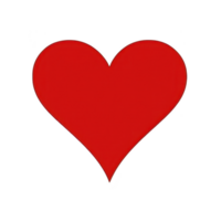Vibrant red heart symbol on plain background, representing love and affection. simple design conveys warmth and emotion, making it ideal for romantic or heartfelt themes png