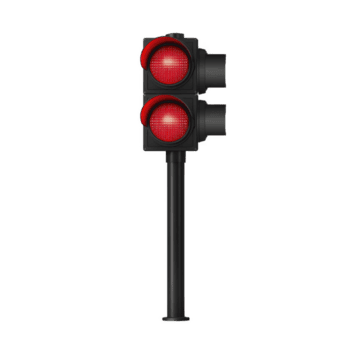 Red traffic light signals vehicles to stop, ensuring safety at intersections. bright red color is universally recognized as command to halt, maintaining order on road png