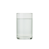 Clear glass filled with water stands against plain background, showcasing simplicity and purity. transparent liquid reflects light, emphasizing its clarity and freshness png