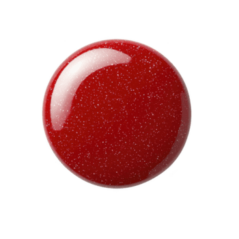 lustroso rojo botón con espumoso textura, aislado en transparencia fondo, crea sorprendentes y vibrante visual efecto png